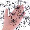 TUPARKA 50 Pcs Plastic Realistic Spider Mini Spiders Fake Joke Toys Haunted House Halloween Party Supplies, Black