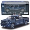 Motormax 79353BL 2018 Chevrolet Silverado LTZ Centennial 100 Years Anniversary Edition Blue 1/27 Diecast Model Car