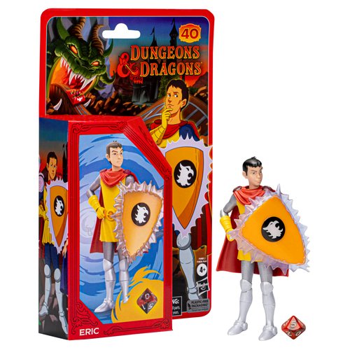 Dungeons & Dragons Cartoon Classics 6-Inch-Scale Eric Action Figure, D&D 80s Cartoon, Includes d10 from Exclusive D&D Dice Set
