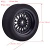 Shaluoman 4Pcs 1/10 On-Road Foam Tires& 2080-3mm Wheel Rims 12mm Hex for HSP HPI RC Racing Car Toy, Black
