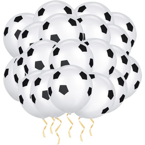 Ainiv 20 PCS Soccer Balloons, Football Theme Party Supplies Balloons, Football Pattern Ballons for School Sports Meeting Gaming Football Lover Boys Girls Kids Birthday Decor, Party Bag Fillers