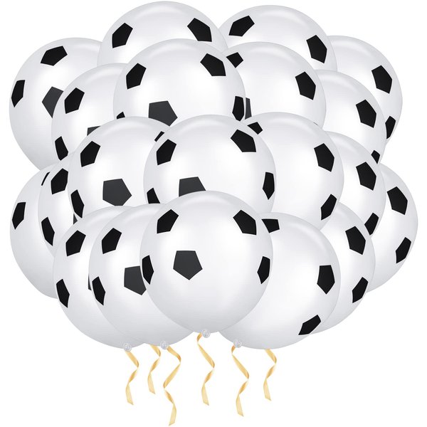 Ainiv 20 PCS Soccer Balloons, Football Theme Party Supplies Balloons, Football Pattern Ballons for School Sports Meeting Gaming Football Lover Boys Girls Kids Birthday Decor, Party Bag Fillers
