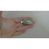 Chunky silver metal native looking alligator hair clip barrette