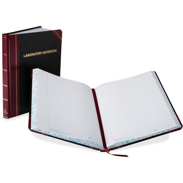 Boorum & Pease Special Laboratory Notebook, Record Ruled, Black, 300 Pages, 10-3/8" x 8-1/8" (L21-300-R)