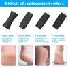 10PCS Pedi Replacement Rollers ​Compatible with Amope Pedi Perfect Electronic Foot File, with 2 Curved& 4 Extra Coarse& 3 Regular& 1 Soft, for Foot Scrubber Callus Remover, Ped Egg Powerball
