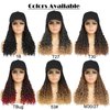 AliRobam Hat Wigs Baseball Cap with Boho Senegalese Twist Braids Hair extensions Hat With Braided Hair attached for Black White woman (14inch, TBug)