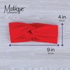 Motique Accessories Red Solid Twist Turband Headwrap Hair Band for Women