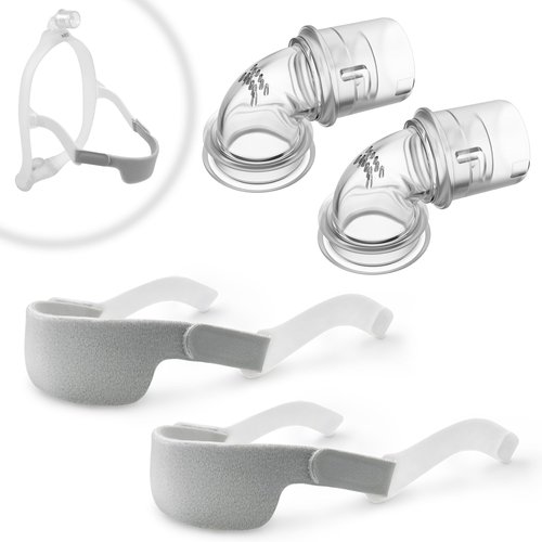 2 Packs CPAP Headgear with Arm Compatible with DreamWear Nasal Pillow Mask – Includes 2 Headgears and 2 Elbows, Secure Fit and Easy to Install,Great Value CPAP Supplies by Medihealer.