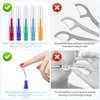 Annhua 50 Pcs Interdental Brushes Floss Brush Braces Brush for Cleaner Interdental Brushes Between Teeth, Dental Brush Picks Flosser Tooth Cleaning Tool Mixed Sizes
