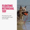 KONG Aqua Floating Fetch Toy - Dog Floating Toy for Water Retrieval, Play, Exercise & More - Natural Rubber Dog Toy with Foam Interior & Rope for Farther Throwing - Orange, for Medium Dogs