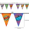 Fabric Pennant Banner for Hero Theme Birthday Party Decorations, Superhero Party Supplies, Hero Themed Banner for Kids Boys Baby Shower Decors Superhero Theme Birthday Party Yard Sign