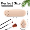 Azmoncy Silicone Makeup Brush Holder and Makeup Sponge Holder Set, Blender Case Organizer, Powder Puff Case with Sponge & Brushes for Travelling(Black 7 Pcs)