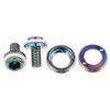 Wanyifa Titanium M8x15mm Bicycle Crank Arm Fixing Bolt with Cap for Square Taper Bottom Bracket Screws Pack of 2 (Rainbow)