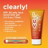 L-UV Clearly! SPF 30 Jelly Face Sunscreen Broad-Spectrum Protection Against UVA & UVB Rays, Perfect For Everyday Activities & Outdoor Adventures, Invisible & Lightweight, Sensitive Skin & Reef Safe