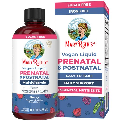 MaryRuth’s Postnatal & Prenatal Vitamins for Women | Sugar Free | Womens Multivitamin for Pre-Conception, Pregnancy & Nursing | Ginger | Selenium | Folate | Vegan | Non-GMO | Gluten Free | 16 oz