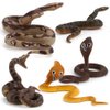 Fantarea 10 PCS Realistic Wild Life Jungle Animal Action Figures Model Figurines Playset Snake Python Model Party Favors Supplies Cake Toppers Set Toys for Boys Girls Kid Toddlers