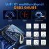 Lufi X1 Obd2 Gauge Display,Boost Gauge,Speedometer,Water Temperature Meter,Multi-ECU Data Combination Cluster,for Honda、Toyota、VW and Mazda (car Special)