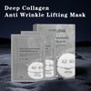 Collagen Sheet Masks, Facial Masks for Women Skin Care, Deep Collagen Mask Overnight, Collagen Face Mask, Face Mask Collagen Anti Wrinkle & Lifting, Pore Minimizing, Elasticity Improvement (4PCS)