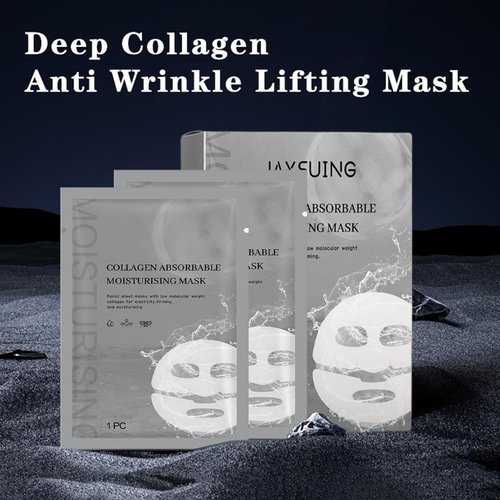 Collagen Sheet Masks, Facial Masks for Women Skin Care, Deep Collagen Mask Overnight, Collagen Face Mask, Face Mask Collagen Anti Wrinkle & Lifting, Pore Minimizing, Elasticity Improvement (4PCS)