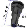 3Pcs Vgoohobby M6 / M8 RC Boat Water Nipple Outlet Nozzle for RC Boat Motor Cooling (M8, Black)
