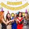 Pre-Strung Happy Birthday Banner - NO DIY - with Shiny Letters Glitter FELIZ CUMPLEAÑOS DECORATIONS Banner for Gold Birthday Party Decorations and Supplies