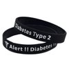 Lyndong 5 Pack Type 2 Diabetes Silicone Medical Alert ID Bracelet Wristbands