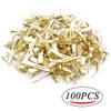 Single Prong Pins,100pcs 4.5cm Single Prong Clips Gold Curl Pins Duckbill Section Clips for Hair Extensions Styling Crafting
