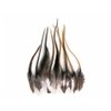 Hair Feathers ; 12 Pieces - GOLDEN BADGER Short Rooster Hackle Hair Feathers