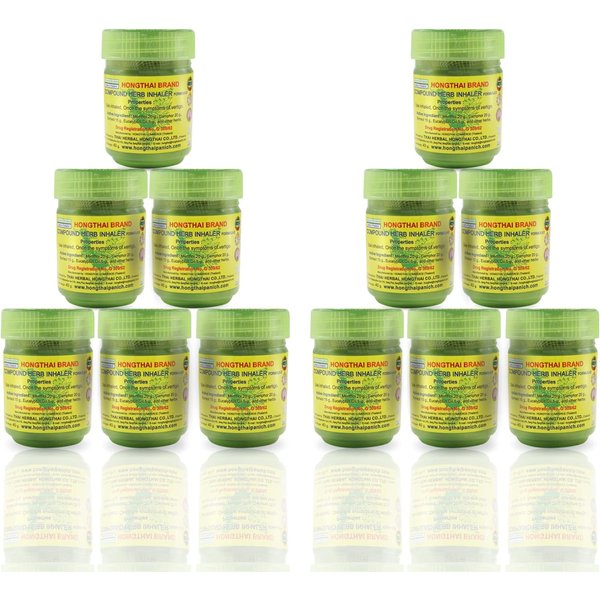 HONG THAI Traditional Thai Herbal Inhalant (Pack of 12)