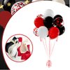 NEBURORA 60 Pcs Red Black White Confetti Balloons with Ribbons 12inch Balloon Garland Arch Kit for Birthday Wedding Graduation Celebrations Party Decoration