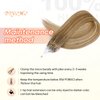 DIYOMO Microlink Hair Extensions - Human Hair,Brown To Caramel Blonde Micro link Hair Extensions Human Hair 18inch Microlink Hair Extensions,Microlink Hair 30G/Pack