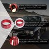 Dickno 3PCS Air Conditioner Switch Button Knob Cover, Aluminum Alloy A/C Decal Trim Rings Compatible with Challenger Durango 2015-2022, Auto Interior Decor Accessories (Red)