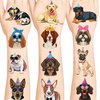Dog Temporary Tattoos, Dog Waterproof Temporary Tattoo Stickers for Birthday Decorations, Party Supplies Party Favors, School Rewards Gifts