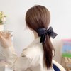 2Pcs Big Bow Banana Hair Clips, Ribbon Bow Ponytail Claw Clips, Cute Decorative Banana Hairpins, Bowknot Banana Hair Barrettes for Women Girls Hair Accessories