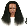 FUTAI Mannequin Head 100% Human Hair Manikin Cosmetology Makeup Doll Training Head with Table Clamp Stand for Hairdresser Practice Braiding Styling Coloring Curling Cutting Updos Display