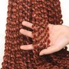 18 Inch Copper Red Water Wave Crochet Hair Passion Twists Bohemian Curly Hair Passion Twist for Butterfly Locs Crochet Hair Natural Synthetic Braiding Hair Extensions (18 Inch,350#)