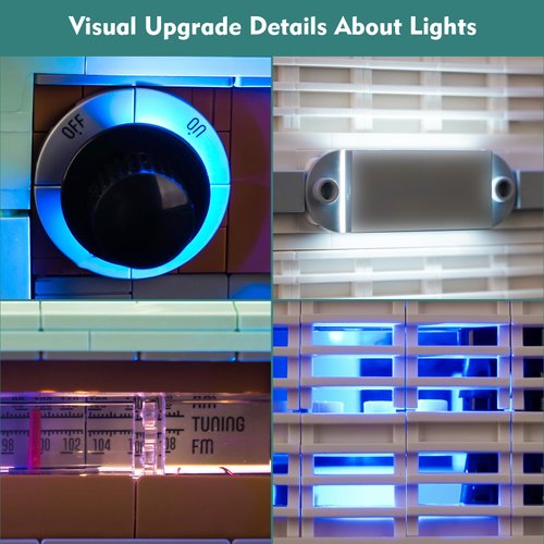 LocoLee LED Light Compatible with Lego 10334 Retro Radio - No Models Only Light, Creative Lighting Set Accessories Compatible with Lego 10334 Retro Radio Set