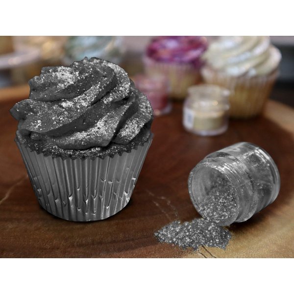 Bakell's Black Shimmer Tinker Dust – (4 gram 1x Jar) | Edible Glitter For A New Gastronomic Experience!