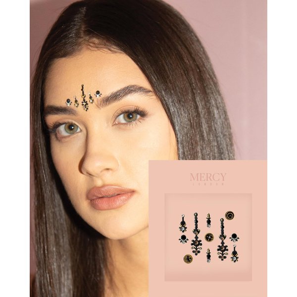 Zoya Bindi ✮ Crystal Indian Bindi Face Jewels Gold Multi Packet