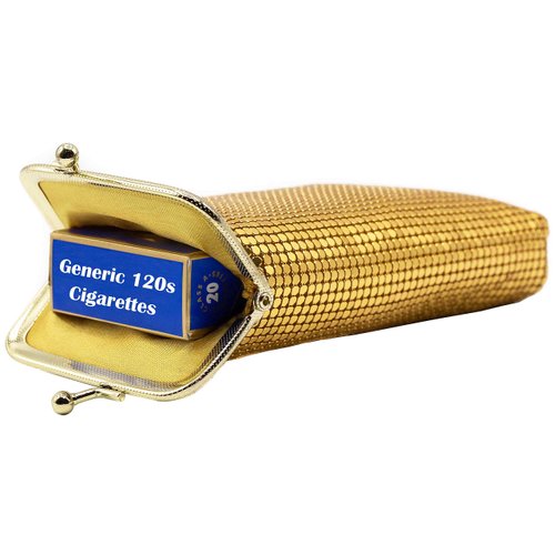 Gold Vintage Luxuriant Soft 3mm Metallic Mesh (Full Pack 100s or 120s) Cigarette Case Purse