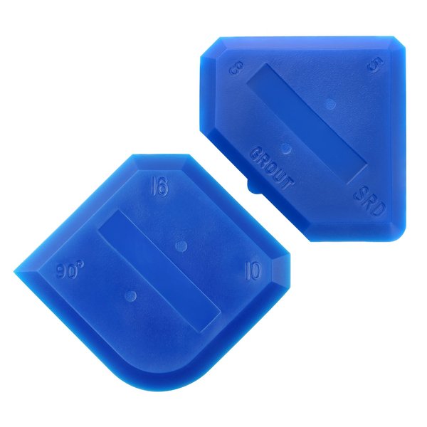 Outus 2 Pieces Caulking Tool Set Silicone Sealant Grout Finishing Tool for Kitchen Bathroom Floor Sealant Sealing (Blue)