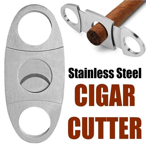 Cigar Cutter Stainless Steel Guillotine Smooth Double Cut Blade Metal Cigar Clippers Scissors，12 Packs Silver.… (12)