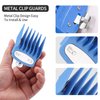 Professional 8 Color Coded Combs Attachment Cutting Guides Combs with Metal Clip Universal Hair Clipper Guards Set - 1/16" to 1"- Hair Clipper/Trimmer Replacement Combs Durable Wide Clippers Guards