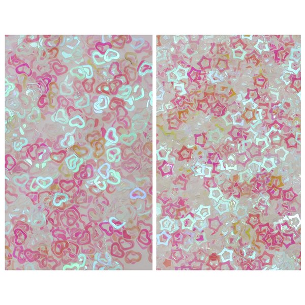 Tupalizy 20g Tiny Holographic Glitter Star Sequin and Iridescent Heart Confetti Flakes Stickers for Nail Art Tech Acrylic Resin Jewelry DIY Crafts Body Eye Makeup Face Hair Party Decoration (Clear)