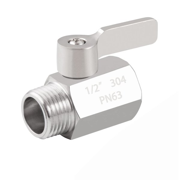 Hsmhose Shower head Shut Off Valve,Water Flow Control Valve,Stainless Steel Valve NPT Thread(1/2" Female X 1/2" Male)