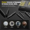 TOPEC Damaged Screw Extractor Set, 7 Piece Easy Out Bolt Extractor for Easily Remove Broken Bolts, Stripped Screws, Studs