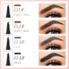 2024 New Waterproof Microblading Eyebrow Pen,3D Microblading Eyebrow Pencil,4 Tip Eye Brow Pen,Long-lasting Natural Makeup Fine Stroke Magic Eyebrow Pencil (Natural Black)