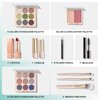 Color Nymph All In One Makeup Kit, Makeup Gift Set for Beginners Teenager Girls with Eyeshadow Palette Blush Lipstick Lip Pencil Eye Pencil Brush Mascara Portable Bag