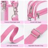 Mossio Clear Crossbody Bag Stadium Approved, Transparent Messenger Shoulder Bag for Concert, Beach, Travel & Sporting Pink