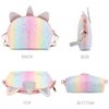 mibasies Unicorn Gifts Kids Purse for Little Girls Toddlers Mini Crossbody Bag Pink Blue Glitter